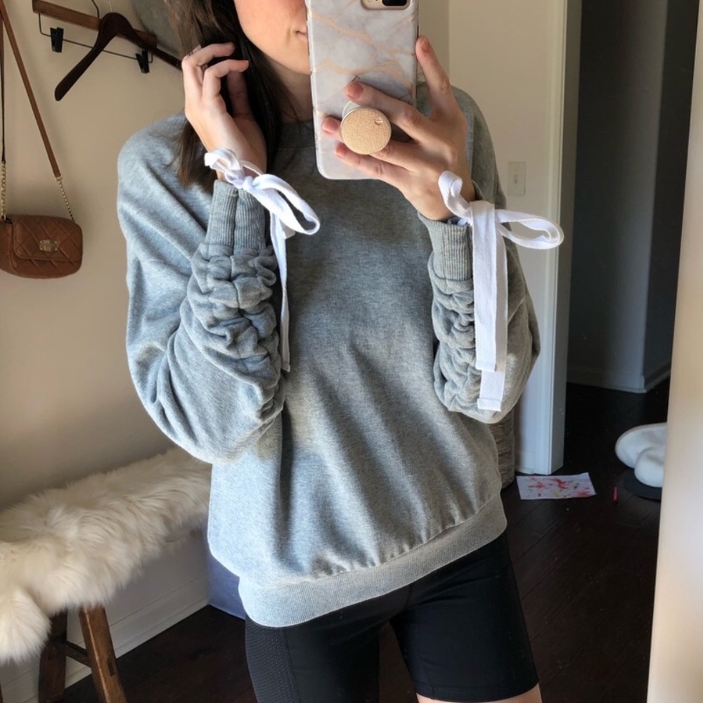 NWT For The Republic Tie-Sleeve Sweatshirt